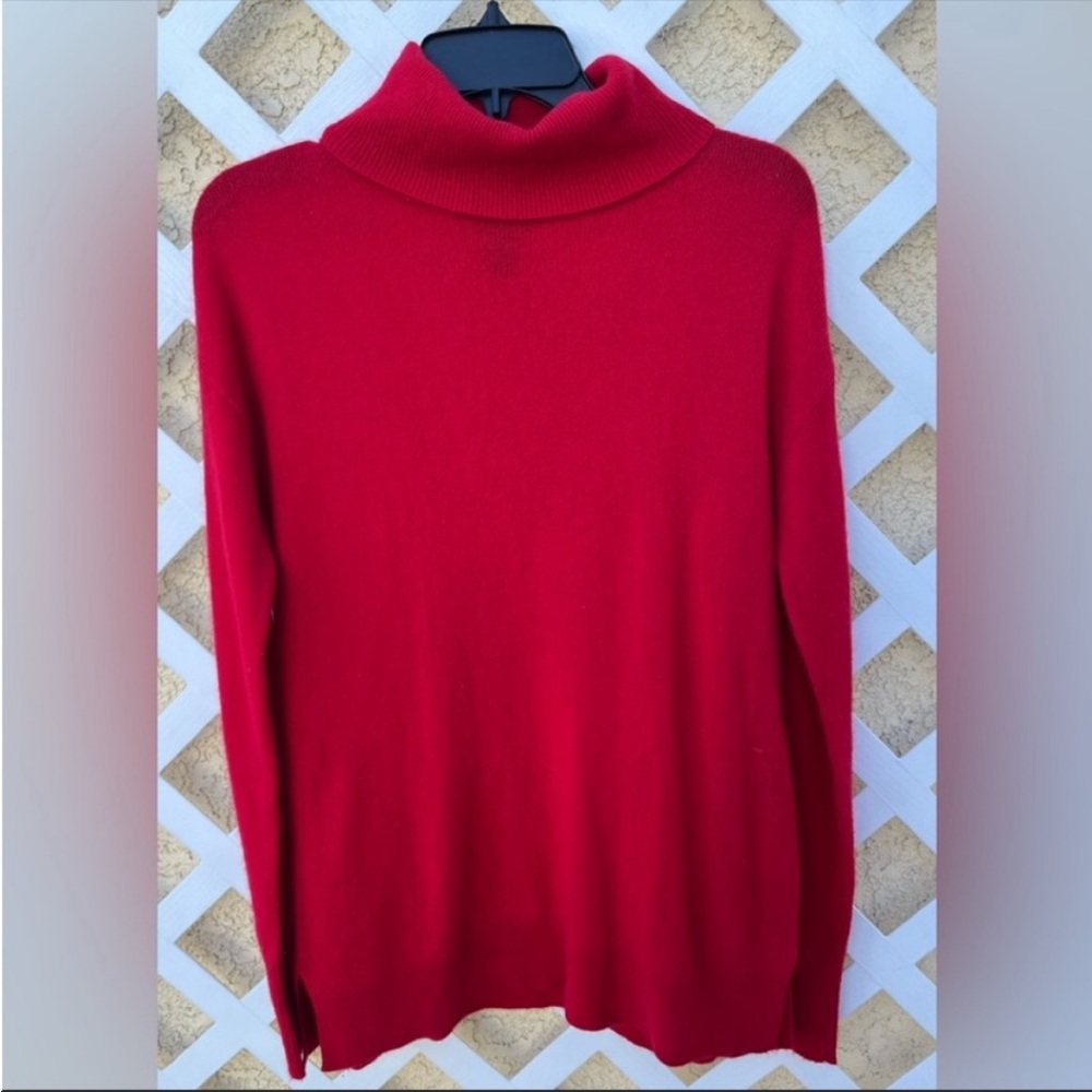 Women's Halogen 100% cashmere sweater red turtle neck XS
